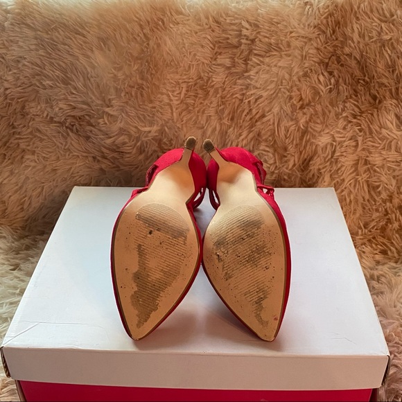 Justfab | Ankle Strap-on Red Heels - Picture 7 of 7